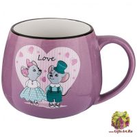 Кружка Love, серия Весёлые мышки. 300 мл. Керамика. Подарочная упаковка