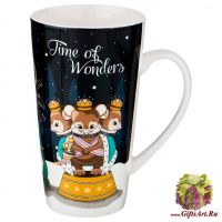 Кружка Время чудес, серия Весёлые мышки. 500 мл. Фарфор. Подарочная упаковка
