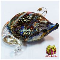 Мышь Муранское стекло. Символ 2020 года. Серия Весёлый зоопарк. Италия. 8 см