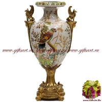 Ваза. Фарфор и бронза. Коллекция Икитос. Ручная работа. 46 см