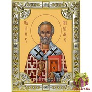 Икона освященная &quot;Николай чудотворец, архиепископ Мир Ликийских,святитель&quot;, 18x24 см со стразами, 18x24 см