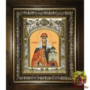 Икона освященная &quot;Ольга равноапостольная великая княгиня&quot;, 14x18 см, в деревянном киоте 20x24 см, 20x24 см