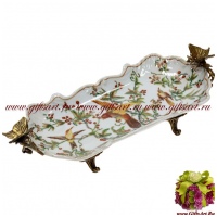 Рулетница. Фарфор и бронза. Коллекция Лето в раю-2. Ручная работа. 30 см