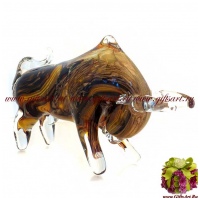 Бык Символ года 2021. Стеклянная фигурка в стиле Мурано. 26 см - вид 1 миниатюра