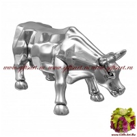 Бык Символ года 2021. Посеребрение. Длина 18 см. Подарочная упаковка. Италия