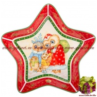 Блюдо фарфоровое Совушкин Новый год 28 см 865158