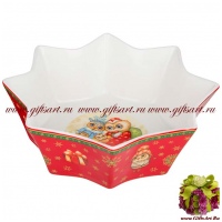 Блюдо фарфоровое Совушкин Новый год 23 см 675158 - вид 1 миниатюра