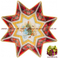 Блюдо фарфоровое Зайка и снегурочка 17 см 495158