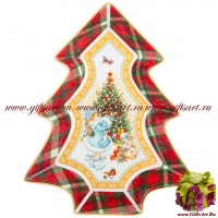 Блюдо фарфоровое Зайка и снегурочка 26 см 595158