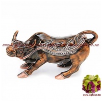 Шкатулка Бык Символ года 2021. Длина 12 см