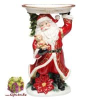 Блюдо для сладостей Дед Мороз Новогодняя коллекция Высота 45 см