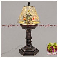 Снежный шар Волшебный фонарь Дети у ёлки. Подарочная упаковка. Высота 30 см.