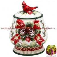 Конфетница Рождественская &quot;Новогодняя коллекция&quot;. Ручная работа. 19 см