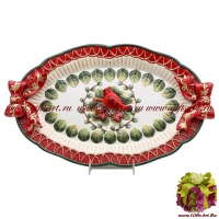 Блюдо Рождественская &quot;Новогодняя коллекция&quot;. Ручная работа. 45 см