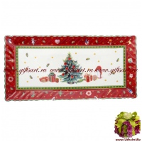 Блюдо. Фарфор. Серия Рождественская трапеза Бордо. 37 см Чехия 87464