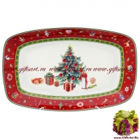 Блюдо. Фарфор. Серия Рождественская трапеза Бордо. 30 см Чехия 18464