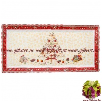 Блюдо. Фарфор. Серия Рождественская трапеза Карнавал. 37 см Чехия 97464