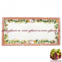 Блюдо. Фарфор. Серия Рождественская трапеза Грин. 37 см Чехия 08464