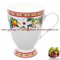 Кружка. Фарфор. Серия Рождественская трапеза Грин. 300 мл Чехия 68464