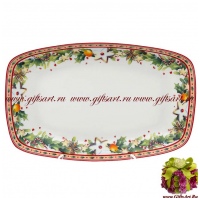 Блюдо. Фарфор. Серия Рождественская трапеза Грин. 30 см Чехия 38464