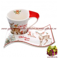 Набор 2 чайных пары. Серия Время рождества. 250 мл Подарочная упаковка 92774