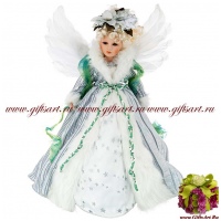 Фарфоровая кукла Ангел Леса. Серия Ангелы Рождества. Высота 46 см