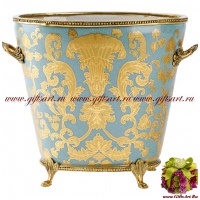 Ведёрко для льда. Фарфор и бронза. Коллекция Небесные гирлянды. Ручная работа. 18 см Ведёрко для льда. Фарфор и бронза. Коллекция Небесные гирлянды. Ручная работа. 18 см