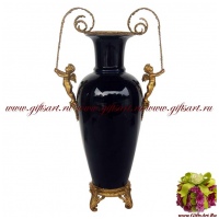 Ваза. Декор Магия ночи. Ангелы. Фарфор и бронза. Ручная работа. 47 см