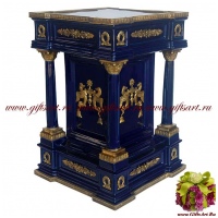 Колонна. Декор Магия ночи. Драконы Империи. Фарфор и бронза. Ручная работа. Высота 56 см