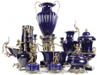 Колонна. Декор Магия ночи. Драконы Империи. Фарфор и бронза. Ручная работа. Высота 56 см - вид 1 миниатюра