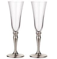 Бокалы для игристого вина и шампанского из олова и хрусталя Cosi Tabellini Италия