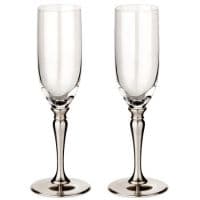 2 Бокала для вина и шампанского из олова и хрусталя Cosi Tabellini Италия