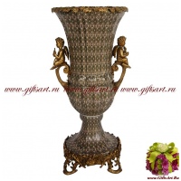 Ваза. Фарфор и бронза. Декор Медичи. Ручная работа. 47 см