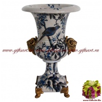 Ваза. Фарфор и бронза. Декор Утро в Шенонсо. Ручная работа. Высота 20 см