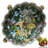 Блюдо большое. Фарфор и бронза. Ручная работа. Коллекция Идеальный мир. Диаметр 39 см - вид 1 миниатюра