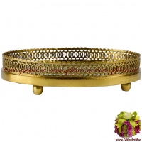 Блюдо. Фарфор и бронза. Овальное. Декор Феникс в райском саду. Ручная работа. Длина 26 см - вид 2 миниатюра