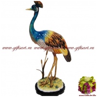 Райский журавль 2. Фарфор и бронза. Ручная работа. 63 см