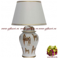 Лампа. Фарфор. Коллекция Cavallo. Ручная работа. Высота 70 см