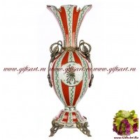 Ваза цветок. Фарфор и бронза. Декор Поместье Билтмор. Ручная работа. 45 см - вид 1 миниатюра