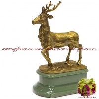 Держатель для книг Олень. Коллекция Мята. Фарфор и бронза. Ручная работа. 26 см