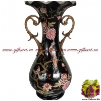 Ваза. Фарфор и бронза. Декор Волшебная ночь. Ручная работа. 31 см