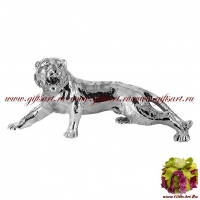 Тигр cимвол года 2022. Посеребрение. Длина 21 см. Подарочная упаковка. Италия