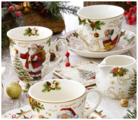Чайная пара фарфоровая "Магия Рождества" 200 мл Подарочная упаковка - вид 2 миниатюра