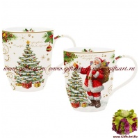 Набор 2 кружки фарфоровые &quot;Магия Рождества&quot; 350 мл Подарочная упаковка