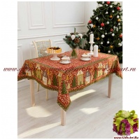 Скатерть гобеленовая новогодняя ночь. Размер 140х215 см. Россия