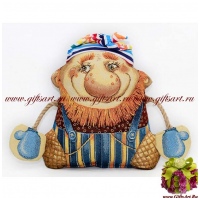 Подушка гобеленовая Домовёнок. Высота 32 см. Россия