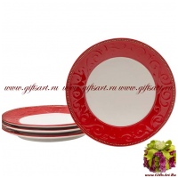 Подарочный набор 4 тарелки 28 см Новогодняя посуда Серия Праздник в доме Fitz and Floyd