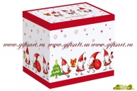 Кружка фарфоровая "Гномы" 350 мл Подарочная упаковка Christmas gnomes Easy Life - вид 1 миниатюра