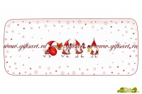 Блюдо фарфоровое &quot;Гномы&quot; 36 см Подарочная упаковка Christmas gnomes Easy Life