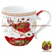 Кружка фарфоровая &quot;Новогодние сувениры&quot; 370 мл Подарочная упаковка Christmas ornaments Easy Life
